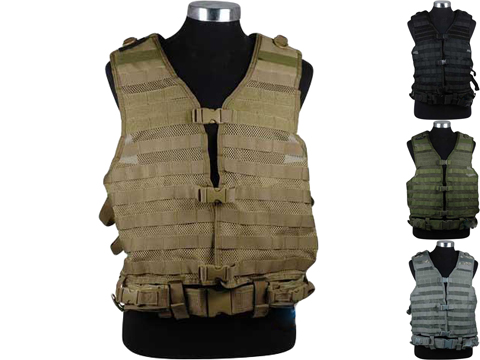 NcSTAR Tactical MOLLE Vest w/ Hydration Pouch and Pistol Belt (Color: ACU)