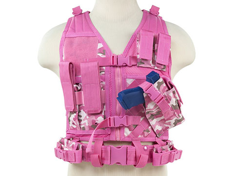 NcStar VISM Children's Tactical Vest (Color: Pink Camo / X-Small - Small)