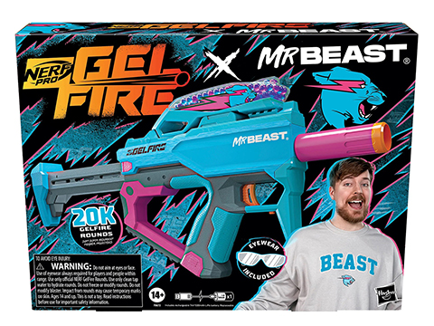 Nerf Pro Gelfire X MrBeast Full Auto Gel Blaster Rifle