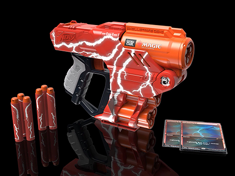 NERF LMTD Limited Edition Magic: The Gathering Secret Lair + Lightning Bolt Foam Dart Blaster