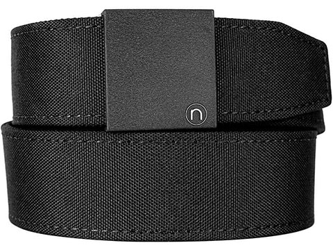 NexBelt PreciseFit� Supreme Appendix Micro Adjustment Ratcheting Nylon Gun Belt (Color: Black w/ Powder Coat Granite Black Buckle)