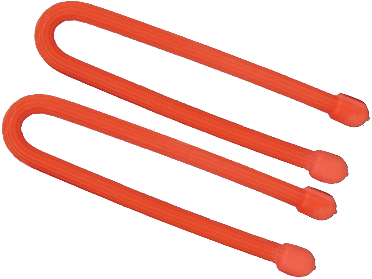 Nite Ize Gear Tie Reusable Rubber Twist Tie (Size: 6 2 Pack / Bright Orange)