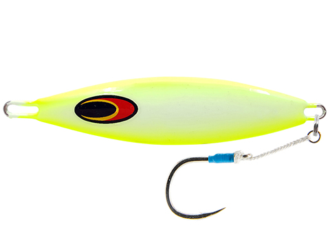  Nomad Design The Buffalo Flash Fall Slow Pitch Jig, with Super  Strong and Sharp BKK Assist Hook, 80g - 3OZ, Chartreuse White Glow : Sports  & Outdoors