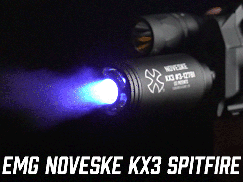 EMG Noveske KX3 Flash Hider w/ Built-In Spitfire Rechargeable Tracer (Color: Black / 14mm CCW)