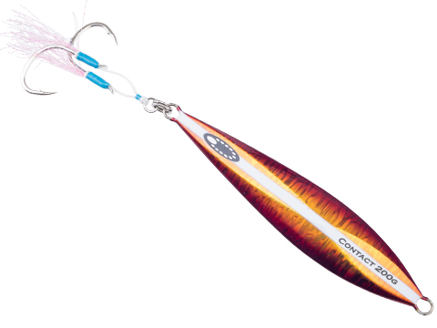 Ocean's Legacy Hybrid Contact Rigged Fishing Jig (Color: Orange / 200g)