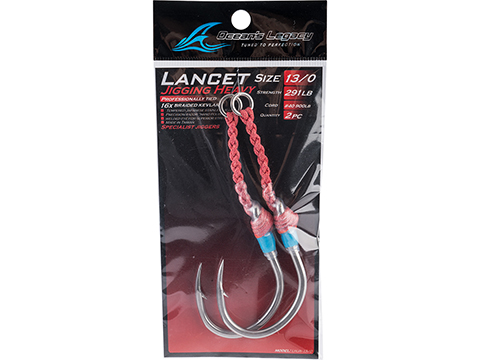 Ocean's Legacy Lancet Single Assist Heavy Jigging Hook (Size: 9/0 / 3-Pack)