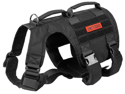 OneTigris GLADIATOR K9 Dog Harness (Color: Black / Large)
