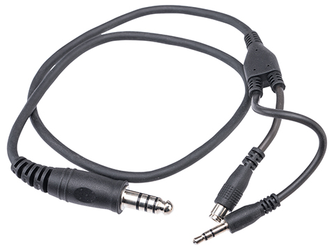 Earmor Microphone to PTT Communication Reduction Cable Adapter for M31 Headset