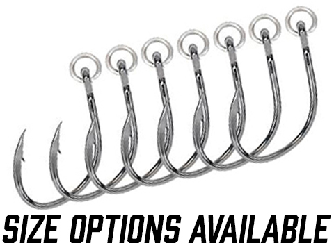 Owner 5129R-091 Ringed Offshore Bait Hook with Offset Needle Point Forged Shank 
