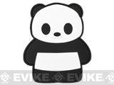 Epik Panda Birthday Suit PVC Rubber Hook and Loop Morale Patch - Black / White