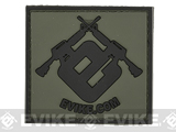 Official Licensed Evike.com Subdued PVC Morale Patch (Black/Green)