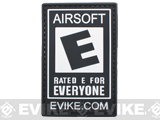 Officially Licensed Evike.com Airsoft Rated E For Everyone PVC Hook and Loop Patch