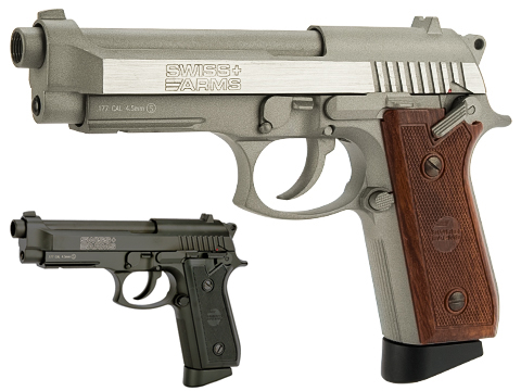 Swiss Arms PT92 Full Metal CO2 Powered Blowback 4.5mm Air Pistol (4.5mm Air Gun) 