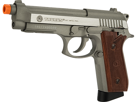 Taurus PT92 Full Metal CO2 Powered Blowback Airsoft Pistol by KWC (Color: Brushed Stainless)