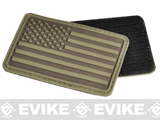 Hazard 4 US Flag Rubber Hook and Loop Patch (Style: Left Arm / Coyote)