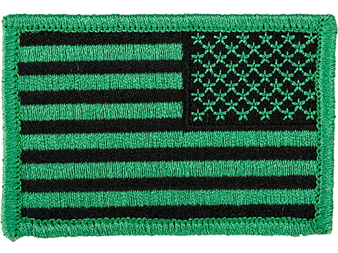 Matrix Hook and Loop U.S. IFF Flag Patch (Color: Green / Reversed)