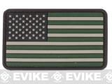 US Flag PVC Hook and Loop Rubber Patch (Color: Regular / Foliage)