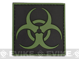 PVC Hook and Loop Patch - Biohazard Symbol