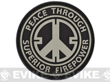 Matrix PVC Hook and Loop IFF Patch - Peace Through Superior Firepower (2.5)