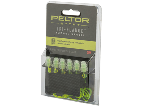 Peltor Sport Reusable Tri-Flange Ear Plugs (Type: 3 Pack)