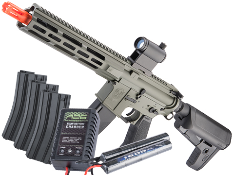 Krytac Alpha CRB-M Airsoft AEG Rifle (Model: Foliage Green / Combat Ready Package)