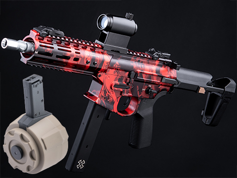 EMG Noveske Space Invader Gen4 Pistol Caliber Carbine Training Weapon (Color: Kryptek Obskura Red / 8.5 / Dark Earth Thunderstorm Package)