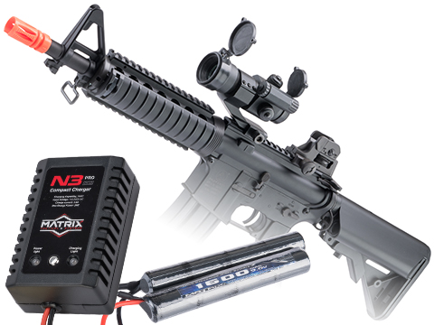 Colt Licensed M4 CQB-R SOPMOD Airsoft AEG w/ LiPo Ready Metal Gearbox (Color: Black / Add Battery Bundle)