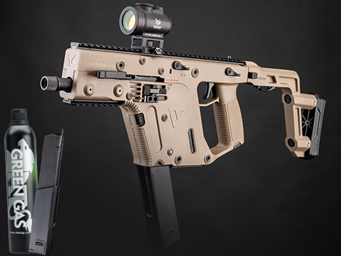 Krytac KRISS Vector Gas Blowback Airsoft GBB SMG (Color: Flat Dark Earth / Contender Package)