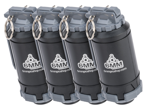 6mmProShop GBR Airsoft Mechanical BB Shower Simulation Hand Grenade (Color: Grey / 4-Pack)