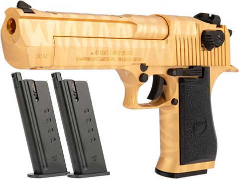 Desert Eagle Licensed L6 .50AE Full Metal Gas Blowback Airsoft Pistol by  Cybergun w/ Custom Cerakote Finish (Color: Gold Trim)