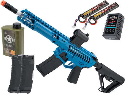 EMG F-1 Firearms SBR Airsoft AEG Training Rifle w/ eSE Electronic Trigger  (Model: Red / Tron 350 FPS / Tactical Package)