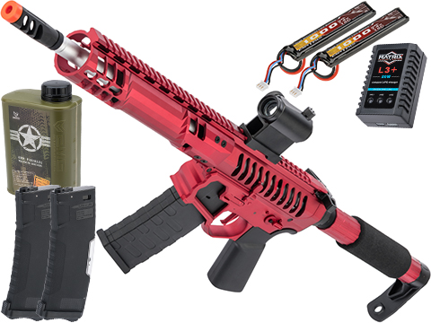 EMG F-1 Firearms SBR Airsoft AEG Training Rifle w/ eSE Electronic Trigger  (Model: Red / Tron 350 FPS), Airsoft Guns, Airsoft Electric Rifles -   Airsoft Superstore