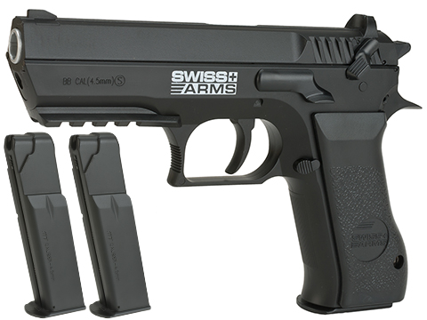 Swiss Arms 941 Jericho CO2 Powered .177 Airgun Pistol (Color: Black / Reload Package)