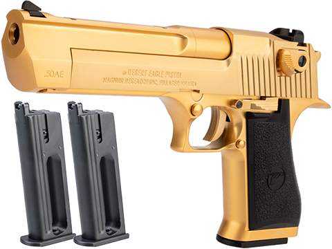 WE-Tech Desert Eagle .50 AE Gas Blowback Airsoft Pistol by Cybergun (Color: Gold / CO2 / Reload Package)