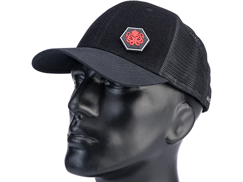 Evike.com Patch Panel Mesh Adjustable Tactical Ball Cap (Color: Black / Krytac Patch Package)