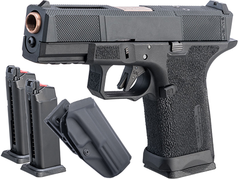 EMG SAI BLU Compact w/ EMG Tier One Utility RMR-Cut Slide GBB Airsoft Pistol (Color: Rose Gold / Carry Package)