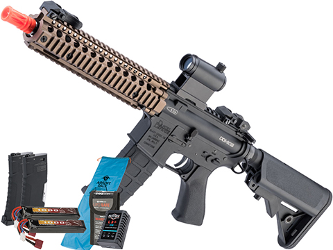 EMG / Daniel Defense Licensed SOPMOD Block II w/ Falcon  MOSFET (Model: Mk18 / Tan / Go Airsoft Package)