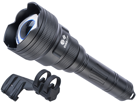 Evike.com Exclusive Brinyte T18 Artemis Switch Zoomable Handheld Flashlight (Color: Black w/ Magpul Offset Mount-Right Hand)