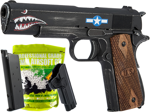 Auto-Ordnance Licensed Custom 1911 Gas Blowback Pistol Licensed by Cybergun x AW Customs (Model: Squadron / Carry Package)