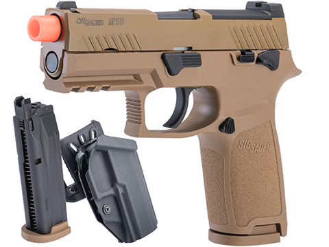 Pistola Softair Sig Sauer Scarrellante a Gas Modello Proforce M18 P320  Colore Tan DST Materiale Polimero e Metallo Potenza 0,9 Joule, Verde :  : Sport e tempo libero