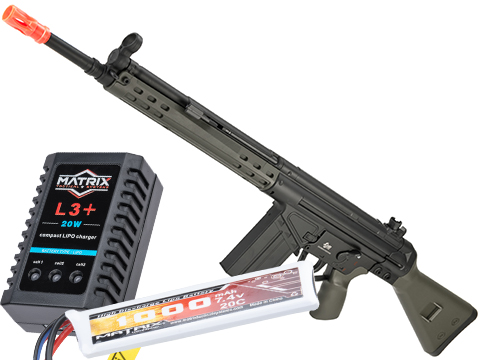 JG T3-K3 Full Size Airsoft AEG Sniper Rifle (Package: Add 7.4v LiPo Battery + Smart Charger)