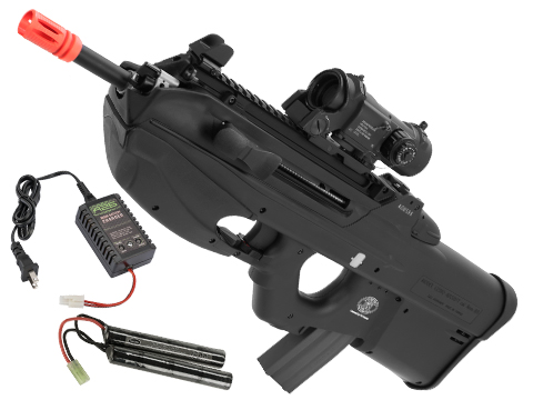 G&G FN Herstal Licensed FN2000 Airsoft AEG Rifle (Package: Black / Tactical / Add 9.6 Butterfly Battery + Smart Charger)