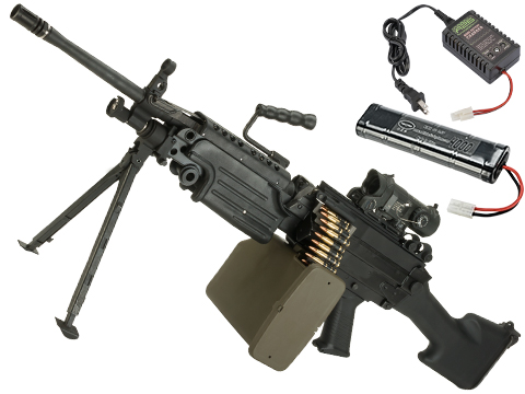 G&P M249 SAW Airsoft AEG Rifle (Model: Ver2 / Marine / Add Battery + Charger)