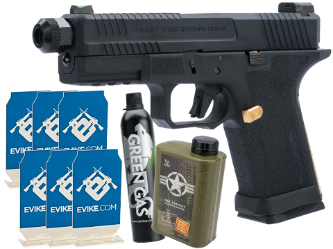 Evike.com Stay at Home Weapon Training / Target Shooting Airsoft Pack (Model: EMG SAI BLU Compact Airsoft Pistol)