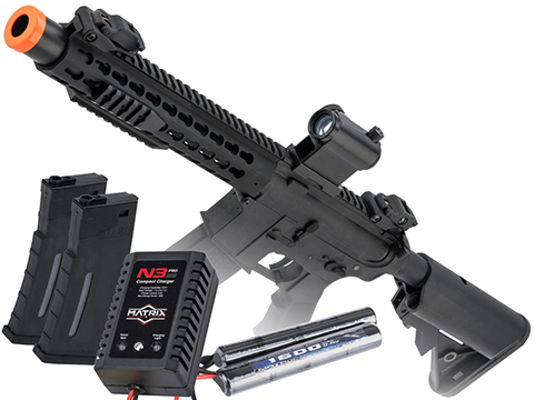 Specna Arms FLEX Series M4 AEG w/ GATE X-ASR (Model: M4 SBR Keymod / Black / Go Airsoft Package)