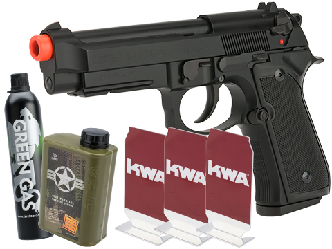 KWA M9 Tactical PTP Gas Blowback Airsoft Training Pistol (Package: Stay at Home Package)