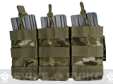 Condor MOLLE Pouches - Tactical Open Top Triple AR / M4 / M16 Mag Pouch (Color: Multicam)