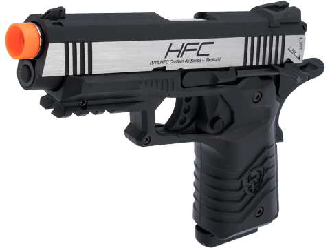 HFC Tactical 45 1911 Gas Blowback Airsoft Pistol (Color: Silver Two-Tone)