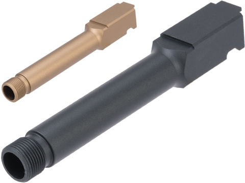 Pro-Arms CNC Aluminum Threaded Outer Barrel for Elite Force GLOCK 19X GBB Pistols (Color: Black)