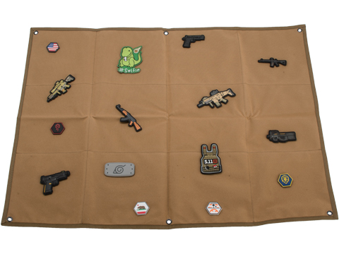 Hook & Loop Patch Wall / Patch Holder (Color: Coyote Brown /  Small), Tactical Gear/Apparel, Patches